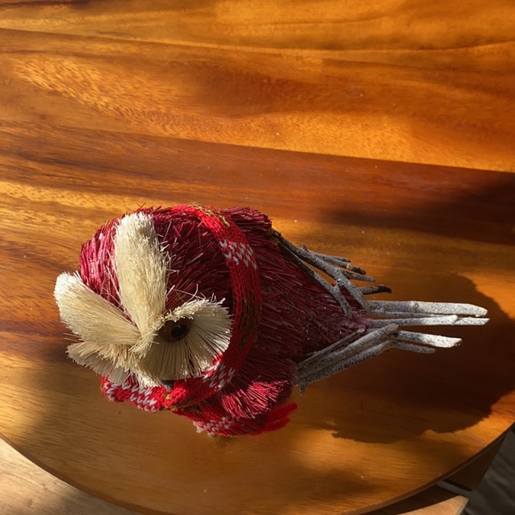 Pottery Barn Sisal, Pinecone and Twig Holiday Owl with Scarf and Burlap body 🦉 - Picture 12 of 16